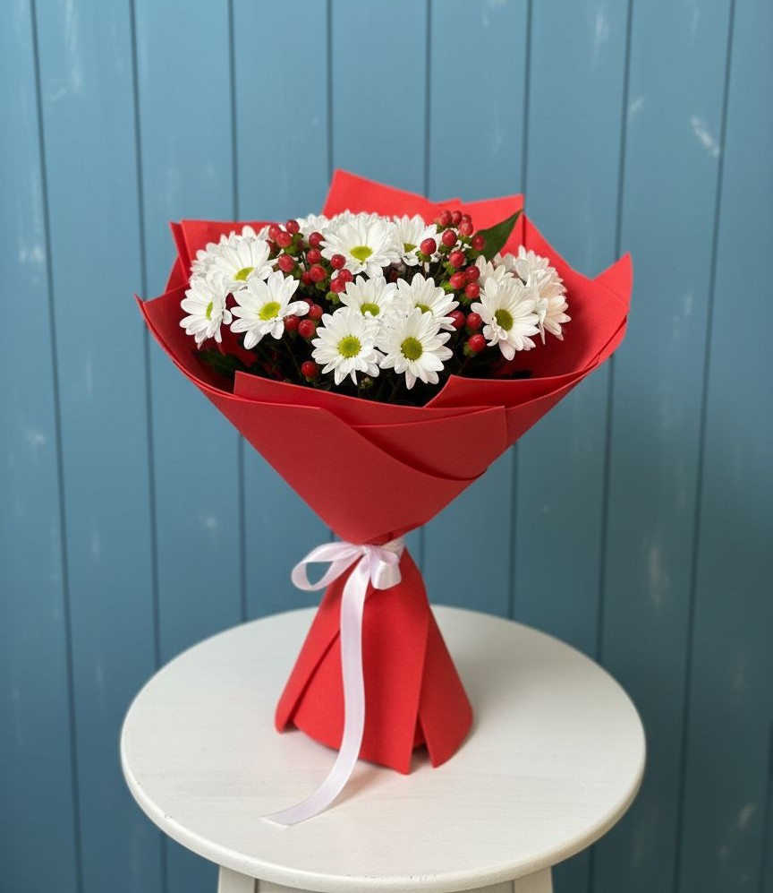 Букет цветов из: Хризантемы в Черемушках Курской области