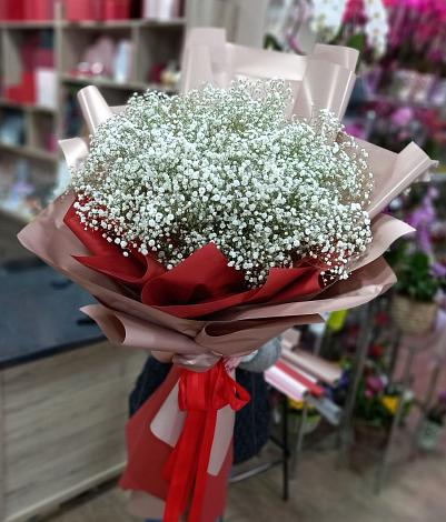 Букет цветов из: Гипсофила в Черемушках Курской области