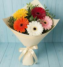 Букет цветов из:  Герберы в Черемушках Курской области