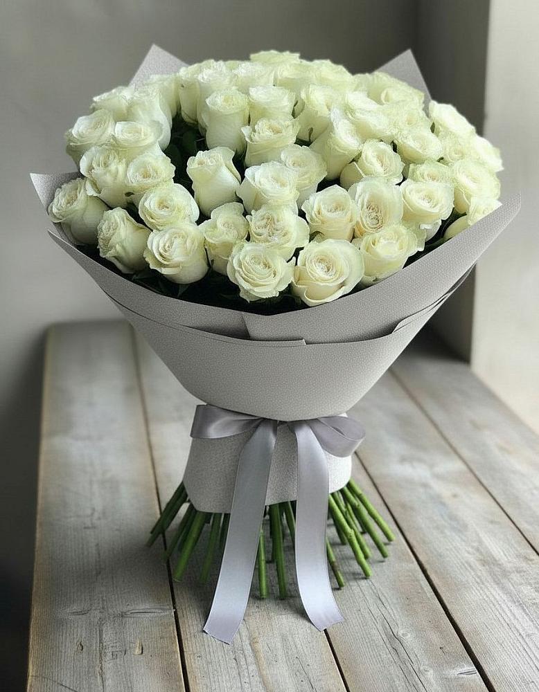 Букет 35 Белых роз в Черемушках Курской области