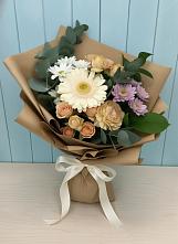 Букет цветов из:  Герберы и Хризантемы в Черемушках Курской области