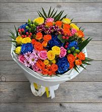 Букет цветов из:  Розы и Хризантемы в Черемушках Курской области