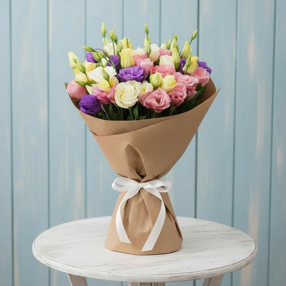 Букет цветов из: Лизиантусы в Черемушках Курской области