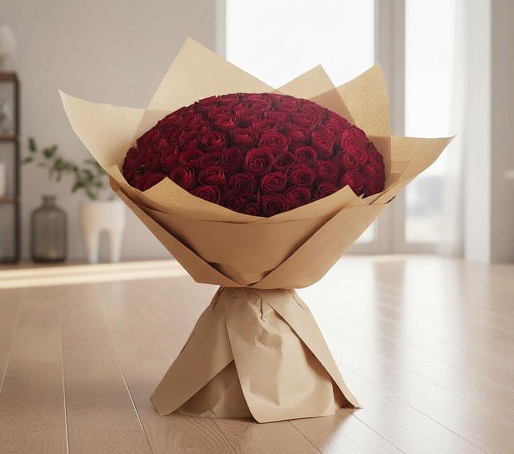 Букет 101 Красная роза в Черемушках Курской области