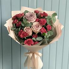 Букет цветов из:  Гвоздики и Розы в Черемушках Курской области