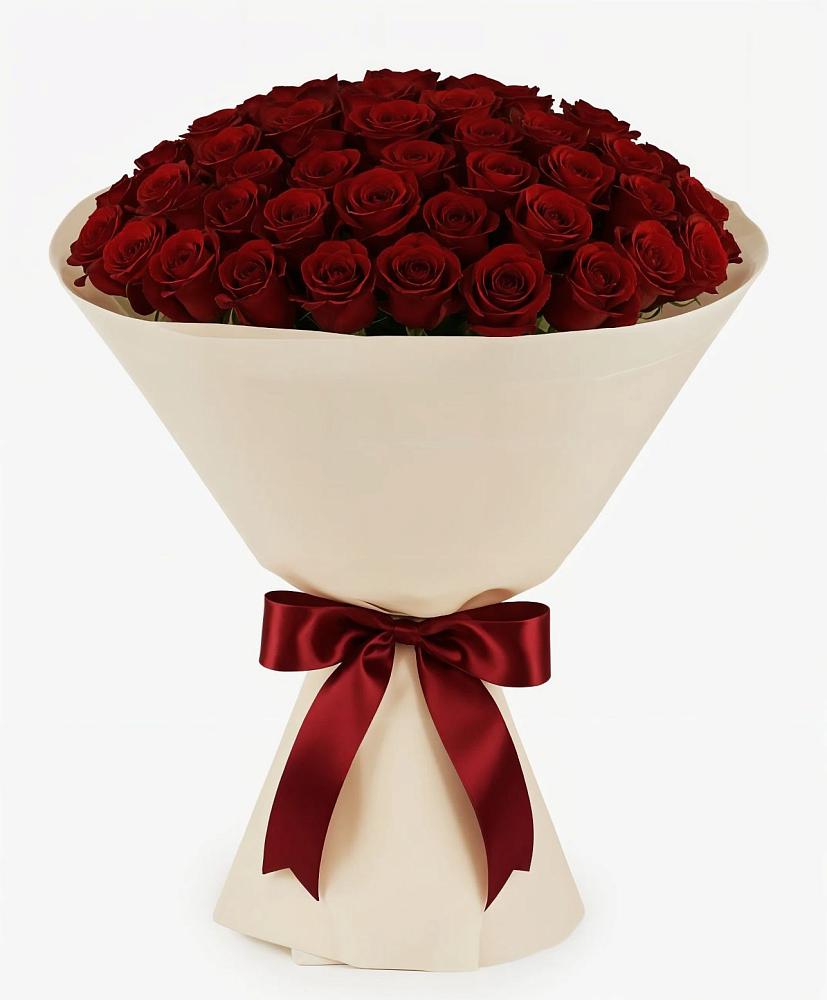 Букет 101 Бордовая роза Блэк Бакарра в Черемушках Курской области